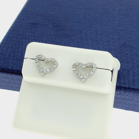 925 Sterling Silver CZ Stud Earrings for Women/Girl, US925P124 - Picture 6 of 8